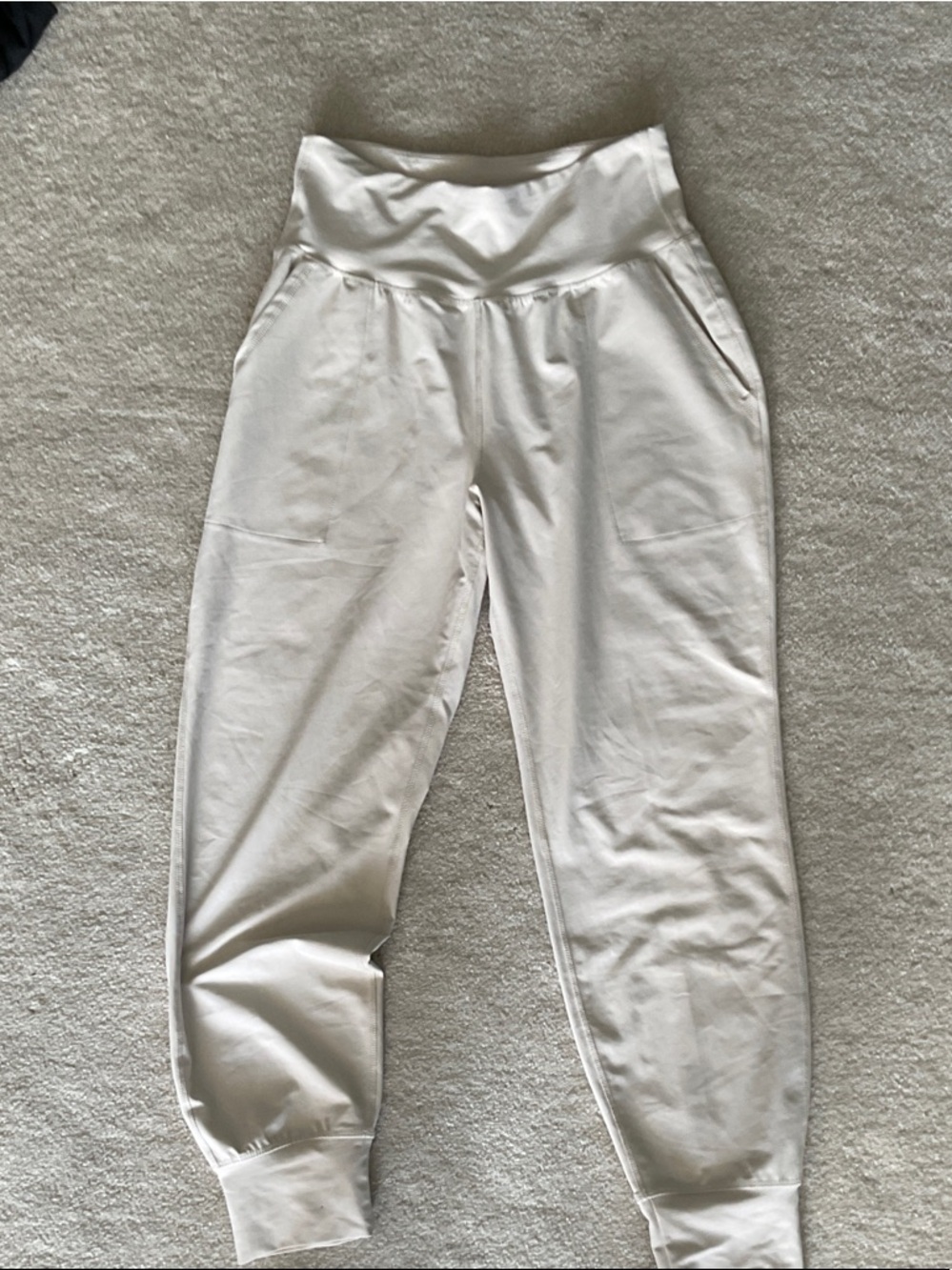Old Navy Cream High-Waist Jogger Leggings